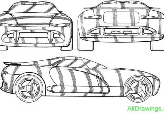 Dodge Viper Defender - drawings (drawings) of the car